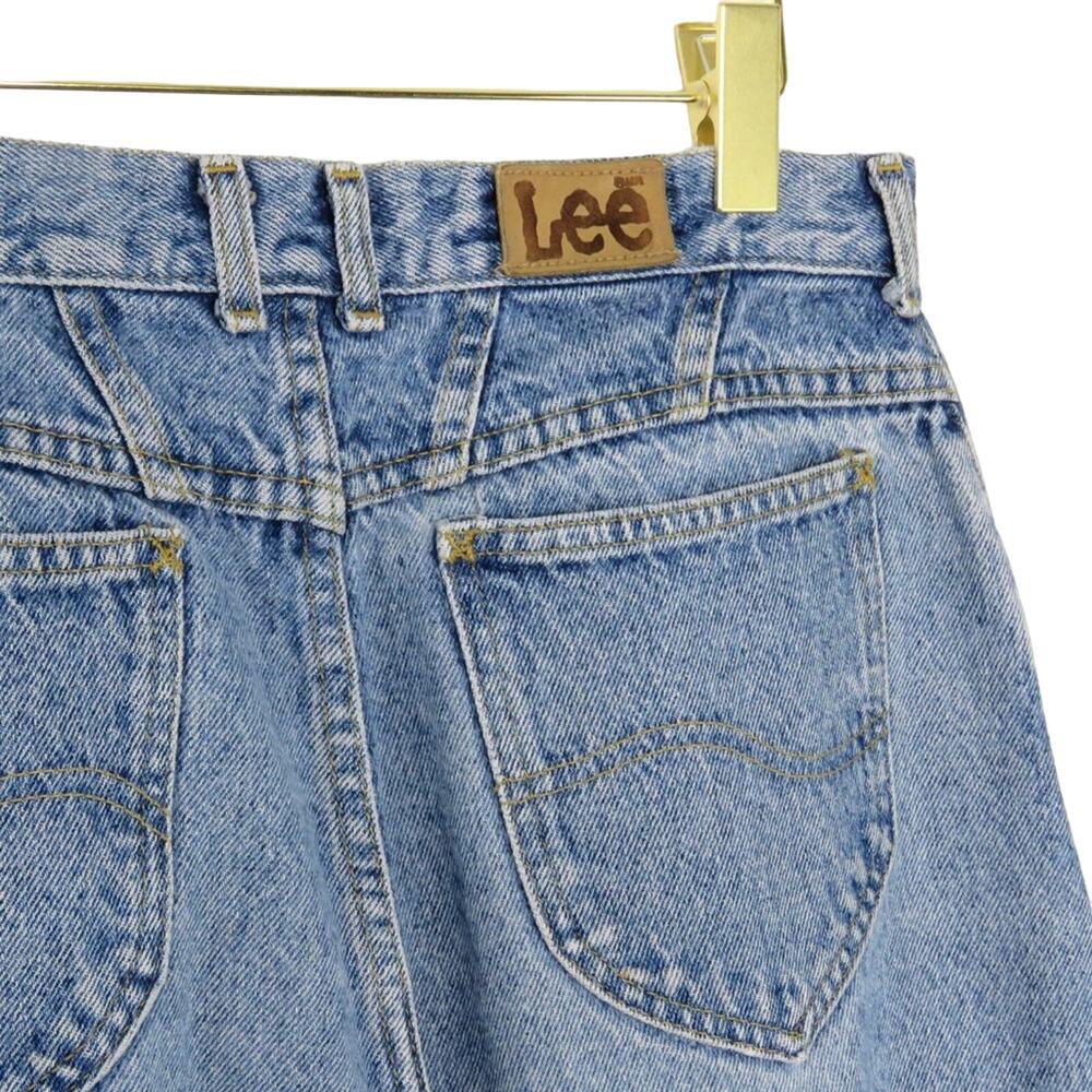 1990s Lee Vintage High Rise Straight Leg Tapered Back Yoke Mom Jeans 30" - Picture 5 of 8